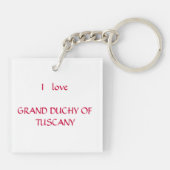 Red White Banner Groothertogdom Toscane Sleutelhanger (Achterkant)