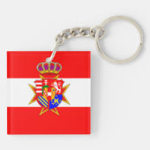 Red White Banner Groothertogdom Toscane Sleutelhanger (Achterkant)