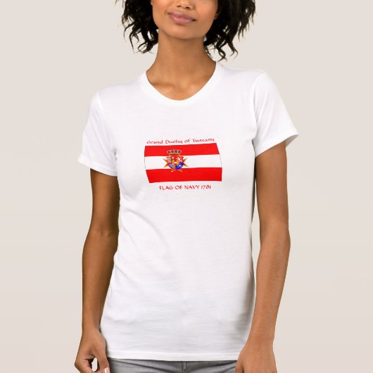 Red White Banner Groothertogdom Toscane T-shirt (Voorkant)