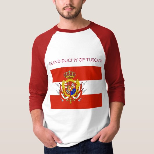 Red White Banner Groothertogdom Toscane T-shirt (Voorkant)