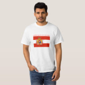 Red White Banner Groothertogdom Toscane T-shirt (Voorkant volledig)