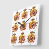 Red White Banner Groothertogdom Toscane Vierkante Klok (Hoek)