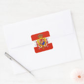 Red White Banner Groothertogdom Toscane Vierkante Sticker (Envelop)