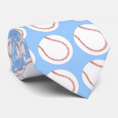 Red White Baseball Novelty Neckties Stropdas (Opgerold)