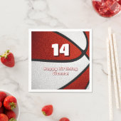 Red White basketbal meisjes sportviering Servet (Insitu)