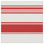 Red & White Beach Stripes (op grote schaal) Stof (Close Up)