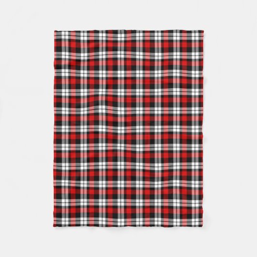 Red White Black Buffalo Check Pset Pattern Fleece Deken (Voorkant)