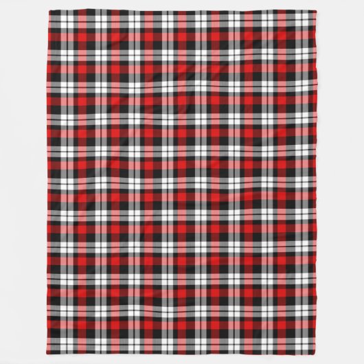 Red White Black Buffalo Check Pset Pattern Fleece Deken (Voorkant)