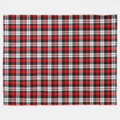 Red White Black Buffalo Check Pset Pattern Fleece Deken (Voorkant (Horizontaal))