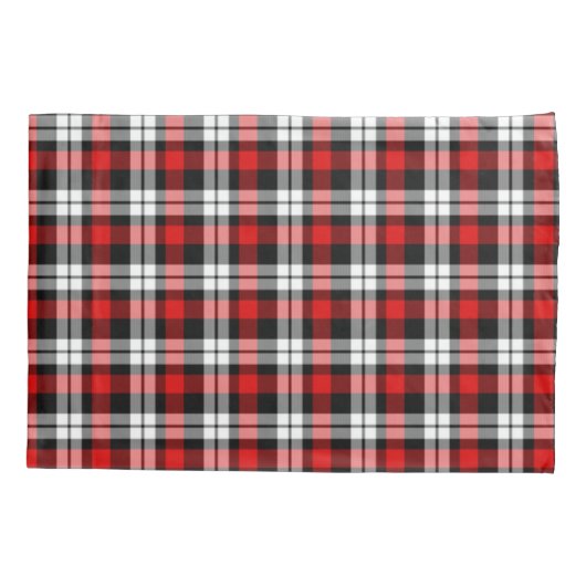 Red White Black Buffalo Check Pset Pattern Kussensloop (Achterkant-Links)