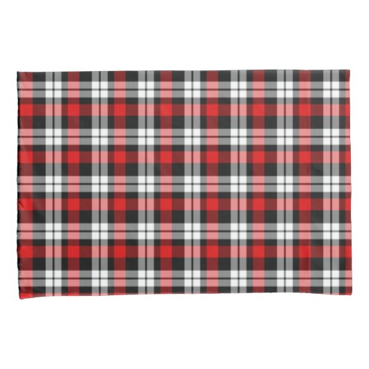Red White Black Buffalo Check Pset Pattern Kussensloop (Voorkant-Rechts)
