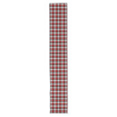 Red White Black Buffalo Check Pset Pattern Lange Tafelloper (Voorkant)