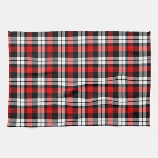 Red White Black Buffalo Check Pset Pattern Theedoek (Horizontaal)