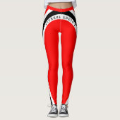 Red White Black - Fitness Addict! Leggings (Voorkant)
