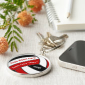 Red White Black, goede cadeaus voor volleybaltrain Sleutelhanger (Zijkant)