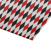 Red White Black Harlequin Diamond Pattern Snijplank (Hoek)
