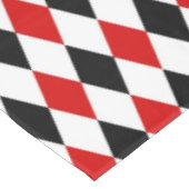 Red White Black Harlequin Diamond Pattern Tafelkleed (Gekanteld)