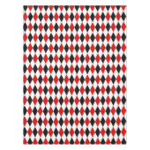 Red White Black Harlequin Diamond Pattern Tafelkleed (Voorkant)