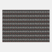 Red White Black Holly Berries Mistletoe Kerstmis Inpakpapier Vel (Voorkant 3)