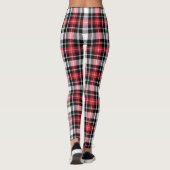 Red White Black met kerstfeestdag Leggings (Achterkant)