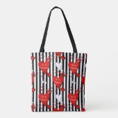 Red White Black Valentijn All-Over-Print Canvas ta Tote Bag (Achterkant)