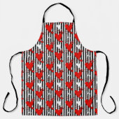 Red White Black Valentijn Hearts Schort (Voorkant)