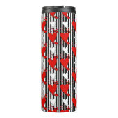 Red White Black Valentijn Hearts Thermosbeker (Achterkant)