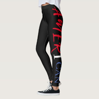 Red White Black Woman Africa Leggings