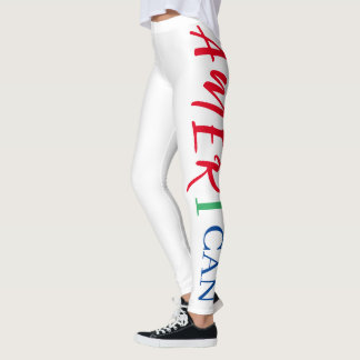 Red White Black Woman Africa Leggings