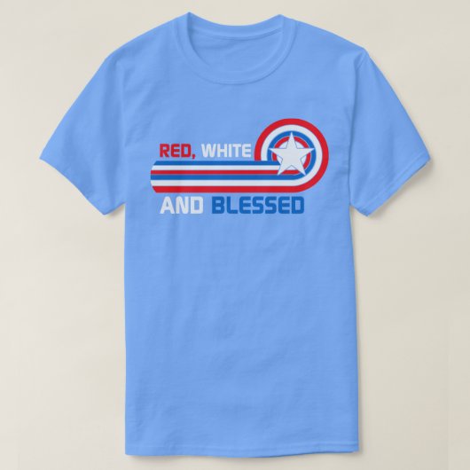 Red White Bless op 4 juli T-shirt (Design voorkant)