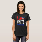 Red White Blessed Funny 4th Of July Patriotic Boys T-shirt (Voorkant volledig)