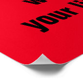 Red White Blijf positief Motivatie Inspirerend Poster (Hoek)