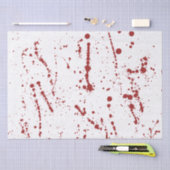 Red & White Bloody Splatter, Fun Halloween Tissuepapier (Craft)