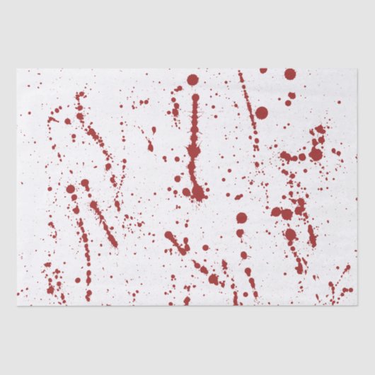 Red & White Bloody Splatter, Fun Halloween Tissuepapier (Voorkant)