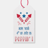 Red White Blue 4 juli Favor Cadeaulabel (Voorkant)