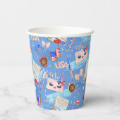 RED WHITE BLUE 4TH VAN JULY ITEMS PAPIEREN BEKERS (Achterkant)