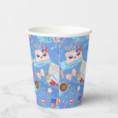 RED WHITE BLUE 4TH VAN JULY ITEMS PAPIEREN BEKERS (Rechts)