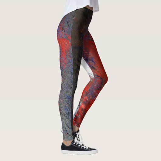 Red White Blue Abstract alle Leggings (Rechts)