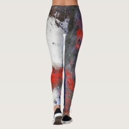 Red White Blue Abstract alle Leggings