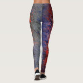 Red White Blue Abstracte Leggings (Achterkant)
