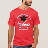 Red White Blue Afstuderen aangepast Afstuderen 202 T-shirt (Voorkant)
