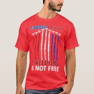 Red White Blue Air Force 4 juli Proud USA Indepe T-shirt