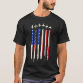 Red White Blue Air Force Flyover 4 juli Gift T-shirt (Voorkant)