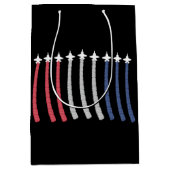 Red White Blue Air Force Flyover Patriottic Medium Cadeauzakje (Voorkant)
