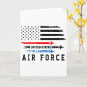 Red White Blue Air Force Flyover Proud American In Kaart (Gele Bloem)