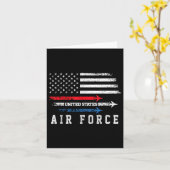 Red White Blue Air Force Flyover Prouted American  Kaart (Gele Bloem)