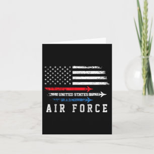 Red White Blue Air Force Flyover Prouted American  Kaart