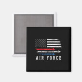 Red White Blue Air Force Flyover Prouted American Magneet (Voorkant / Achterkant)