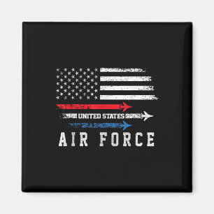 Red White Blue Air Force Flyover Prouted American  Magneet