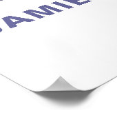 Red White Blue America 1st Birthday Welcome Sign Poster (Hoek)